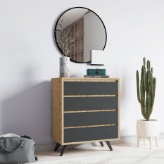Komoda Suvera - Oak, Anthracite