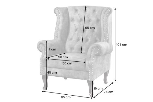 Chesterfield křeslo MIDAS Dekorhome
