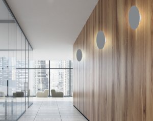 Šedá kovová LED nástěnná lampa 6W 250mm Holar Ledea
