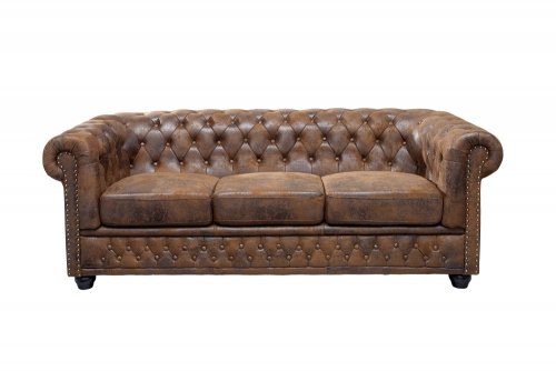 Chesterfield pohovka 3-místná MIDAS Dekorhome