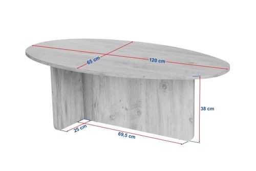 Konferenční stolek Orba - Walnut