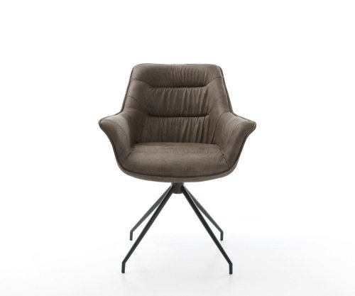 Jedálenská stolička Kaira-Flex mikrovlákno taupe vintage krížová