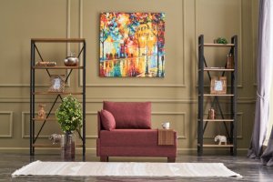 Kreslo / Jednomiestna pohovka Fly Left - Claret Red