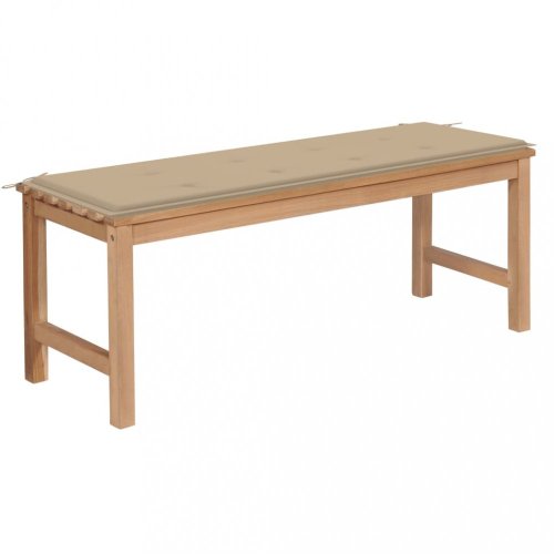 Zahradní lavice  teak / látka Dekorhome