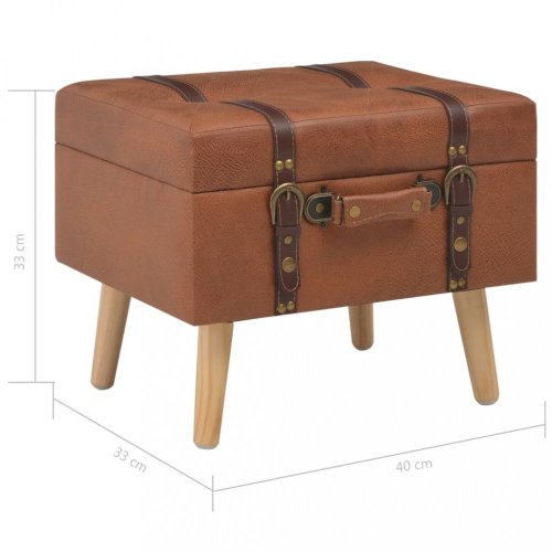 Stolička s úložným prostorem umělá kůže / dřevo Dekorhome - BAREVNÁ VARIANTA: Bronzová
