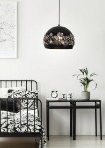 Závesná stropná lampa 1X40W E27 čierna JOLINA