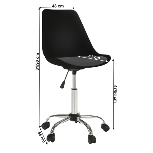 Kancelářská židle DARISA NEW - BAREVNÁ VARIANTA: Černá / tmavě šedá