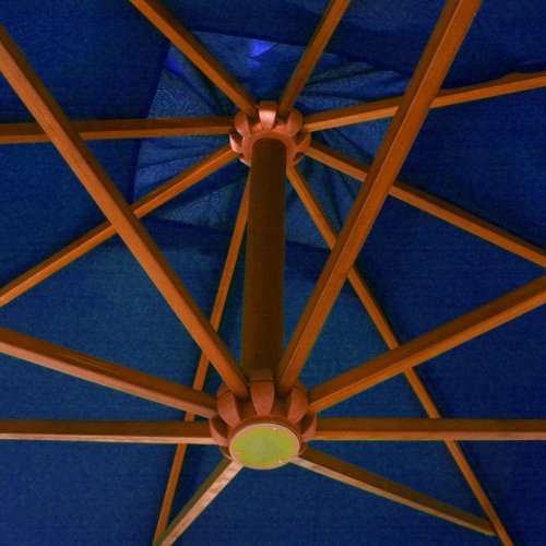 Závěsný slunečník s dřevěnou tyčí Ø 300 cm Dekorhome - BAREVNÁ VARIANTA: Cihlová