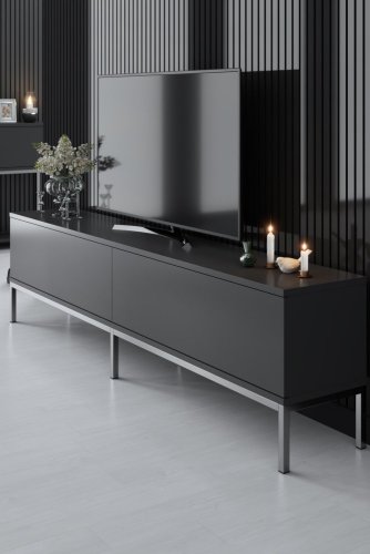 TV stolek Lord - Anthracite, Silver