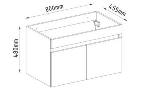 Závesná skrinka pod umývadlo FIGARO - ŠÍRKA: 80 cm