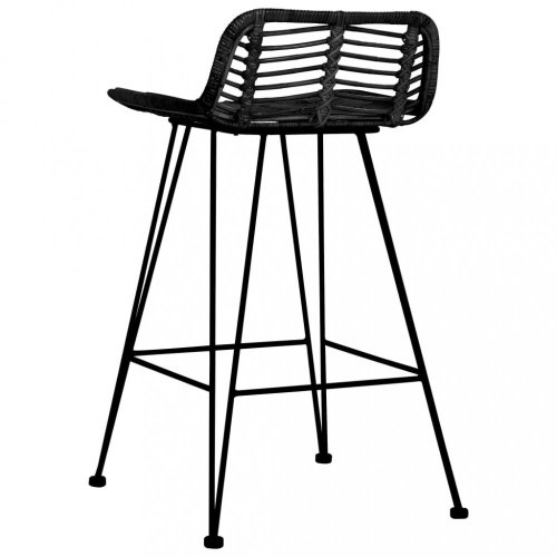 Barové židle 2 ks ratan / kov Dekorhome