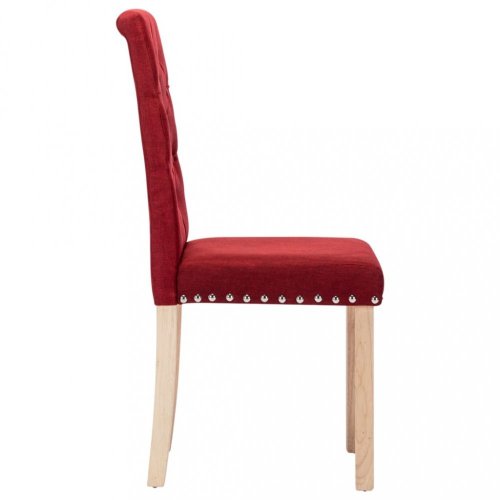 Jídelní židle 2 ks látka / dřevo Dekorhome - BAREVNÁ VARIANTA: Krémová