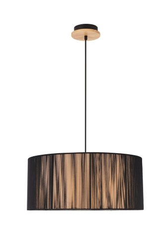 Černá dřevěná závěsná lampa 45cm Kioto Ledea