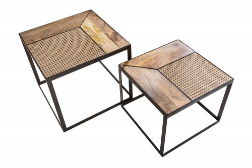 Konferenční stolek 2 ks TAIT Dekorhome - TVAR: Čtvercový