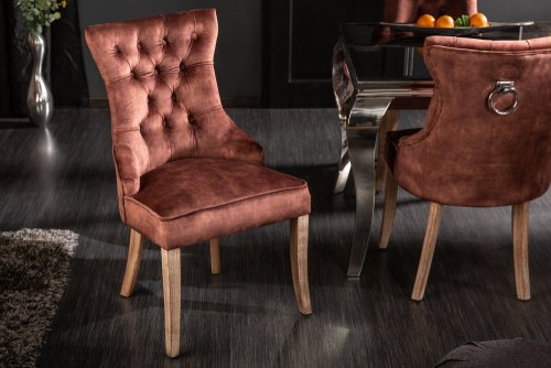 Chesterfield jídelní židle 2 ks FRIXON Dekorhome