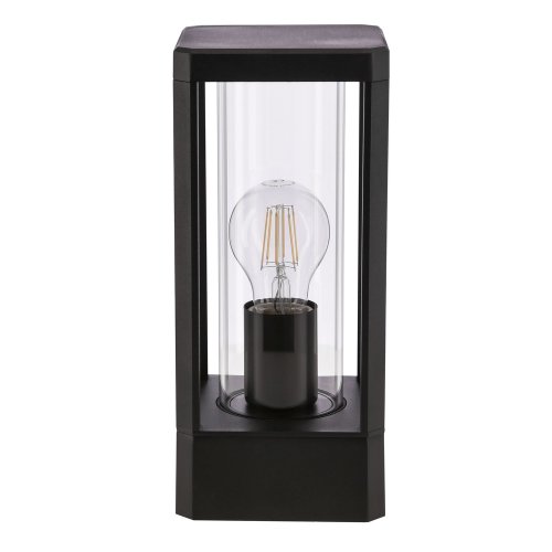 Záhradná lampa CISSUS – čierna kovová stojaca lampa E27 IP54 – moderné vonkajšie osvetlenie