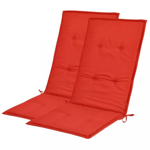 Voděodolné podušky na zahradní židle 2 ks Dekorhome - BAREVNÁ VARIANTA: Červená