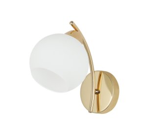 Nástenná lampa AMOS Gold 1x40W E27 biele tienidlo