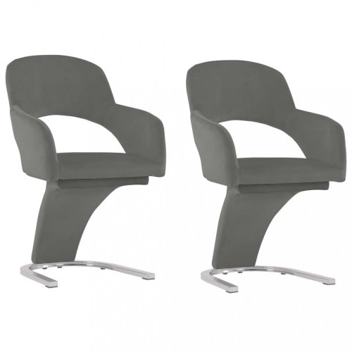 Jídelní židle 2 ks samet / chrom Dekorhome - BAREVNÁ VARIANTA: Zelená