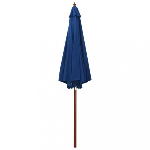 Slunečník s dřevěnou tyčí Ø 300 cm Dekorhome - BAREVNÁ VARIANTA: Modrá