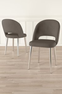 Súprava stoličiek (6 kusov) Pane - Cappuccino, Chrome