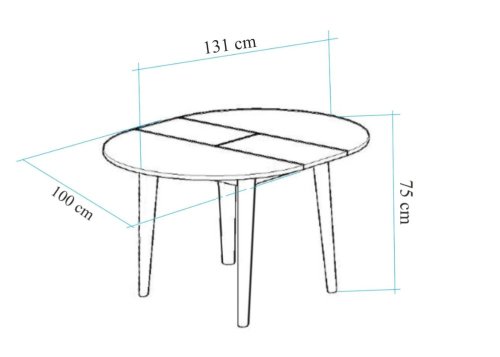 Jedálenský set s rozkladacím stolom a stoličkami (3 kusy) Vina 1053 - Walnut, Anthracite