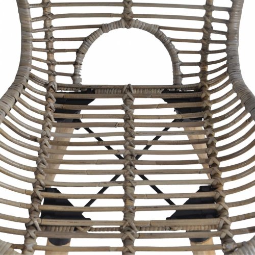 Jídelní židle 4 ks ratan / dřevo Dekorhome - BAREVNÁ VARIANTA: Černá