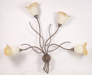 Hnědá nástěnná lampa 4xE14 Renaissance
