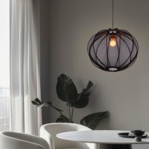 Závesná lampa MELLOW čierna 1x40W tienidlo E27 52 čierna guľa