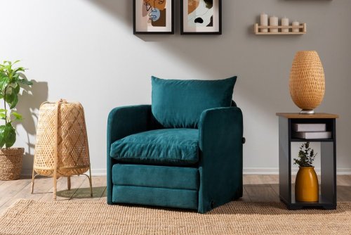 Rozkladacie kreslo Saga Single - Petrol Green