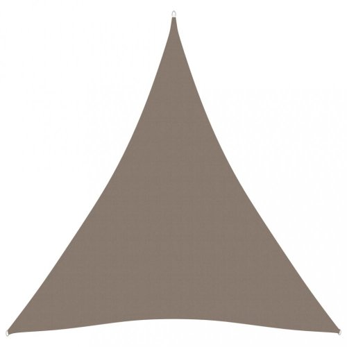 Stínící plachta trojúhelníková 4x4x4 m oxfordská látka Dekorhome - BAREVNÁ VARIANTA: Šedohnědá taupe