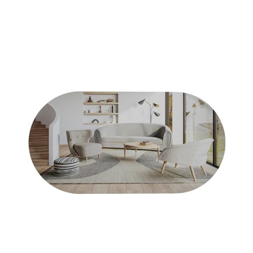 Zrkadlo Riors - Transparent, Gold