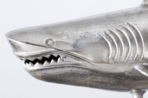 Dekorační socha žralok AMEIS 100 cm Dekorhome - BAREVNÁ VARIANTA: Stříbrná