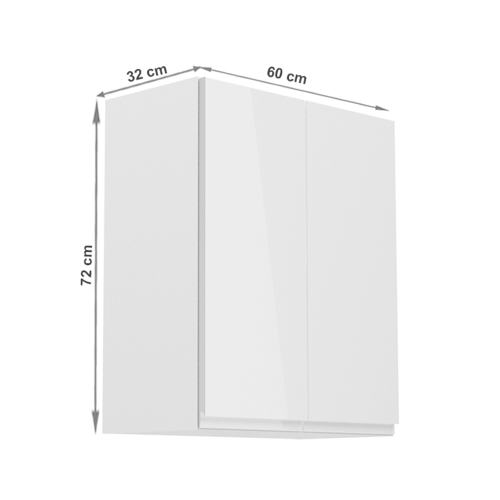 Horní skříňka AURORA G602F - BAREVNÁ VARIANTA: Bílá