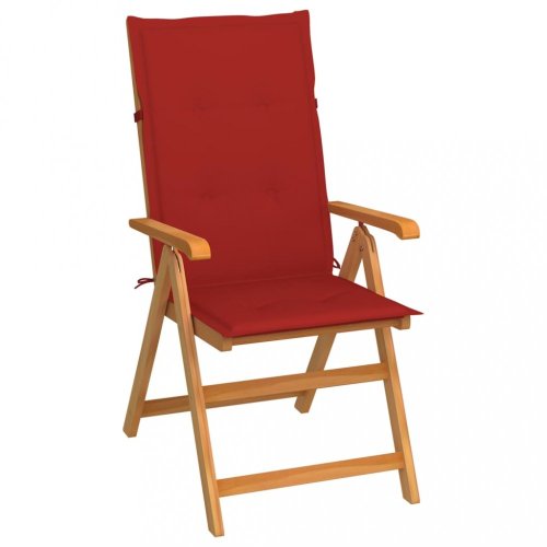 Skládací zahradní židle s poduškami teak / látka Dekorhome