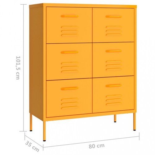 Kancelárska skrinka kov Dekorhome - BAREVNÁ VARIANTA: Oranžová