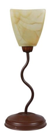 Stolová lampa hnedá nočná lampa so skleneným tienidlom 40W E14 - POSLEDNÝ KUS