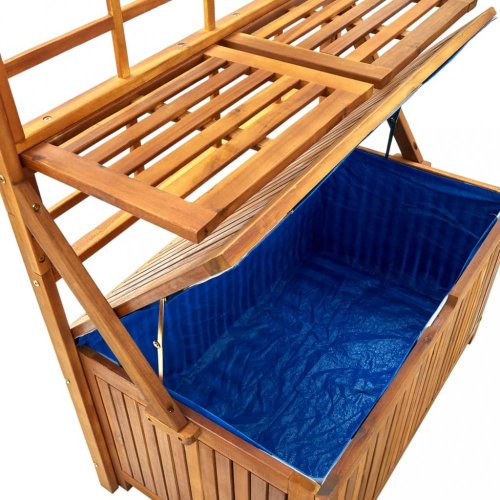Úložný box s treláží akácie Dekorhome