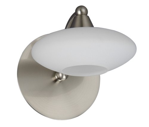 Nástenná lampa 1X40W G9 saténový nikel+biele sklo ELISA