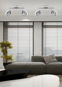 Nástenná lampa Celt LED pásik chróm 3000K