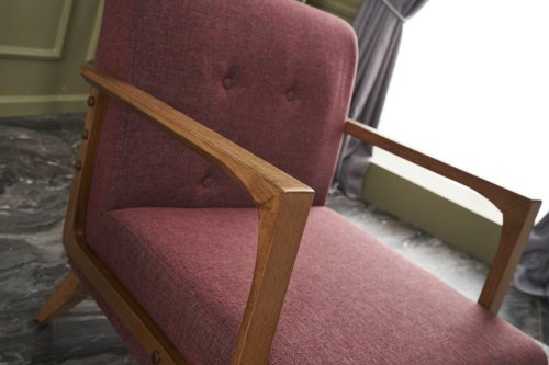 Kreslo ušiak Kemer - Claret Red