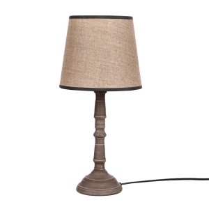 Stolová lampa CARDINALE, výška 43 cm, tmavosivá, 1x40 E27, tienidlo z tmavého ľanu