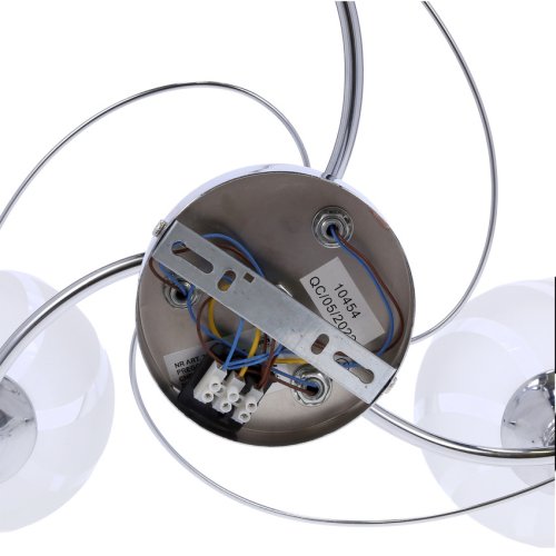 Stropní lampa Prego chromová E27 s průhledným stínidlem