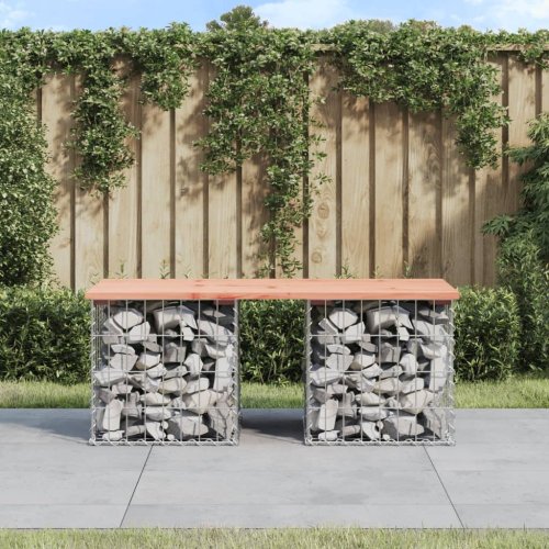 Zahradní lavice gabionový design 103x44x42 cm masivní douglaska
