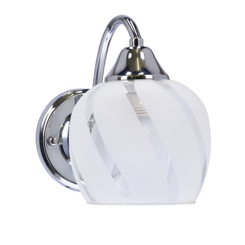 Nástěnná lampa Prego, chrom, E27, průhledné stínidlo