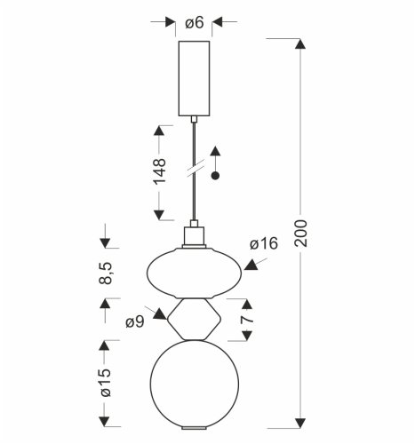 FLORES lampa wisząca mosiężny+brązowy+pomarańczowy 10W LED 3000K klosz biały