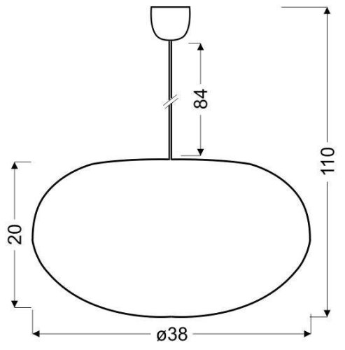 Závesná stropná lampa 1X60W E27 krémová LIVIO