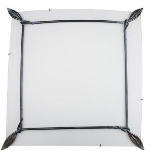 Čtvercová skleněná stropní lampa Laur
