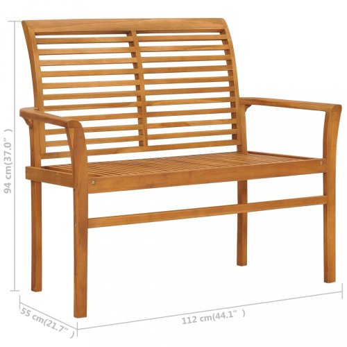 Zahradní lavice s poduškou 112 cm Dekorhome