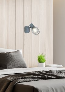 Nástěnná lampa 1X40W E14 šedá VIKING